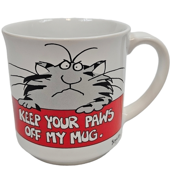 Vintage Boynton Cat "Keep Your Paws Off My Mug" Coffee Mug Tea Cup Unisex B16 - Picture 10 of 10